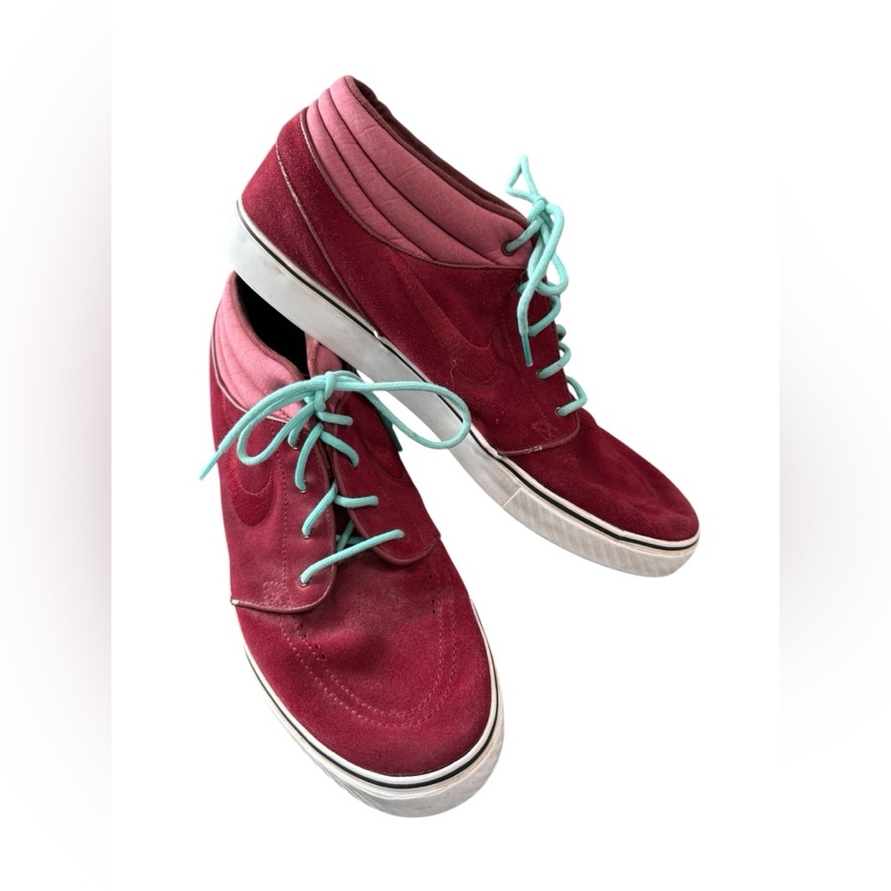 Nike Zoom Stefan Janoski Mid Size 13 Men Causal Sneakers Red Blue Streetwear - Picture 2 of 11